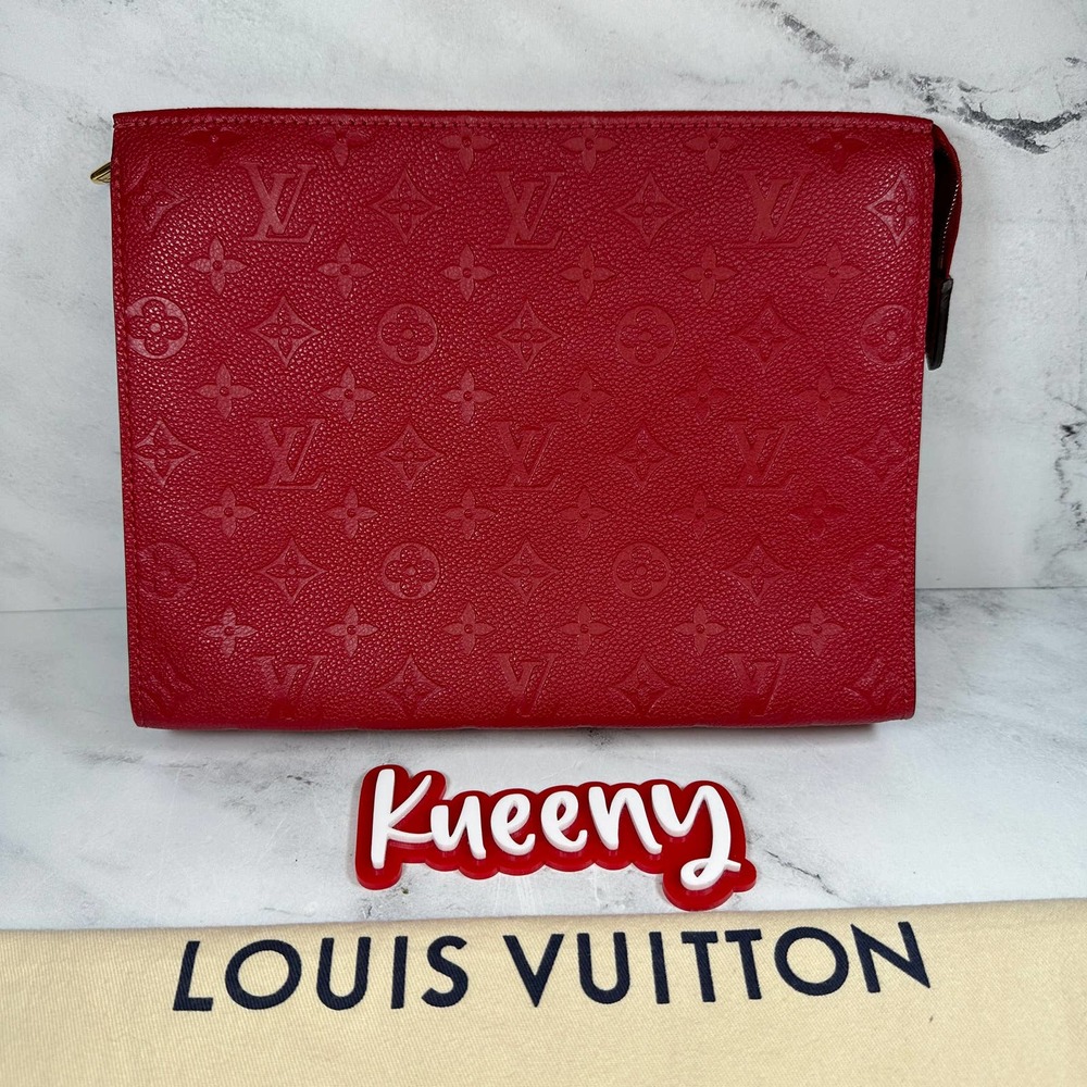 Louis Vuitton Scarlet Toiletry Pouch 26 Clutch bag Pochette Monogram Leather LV - Picture 2 of 13